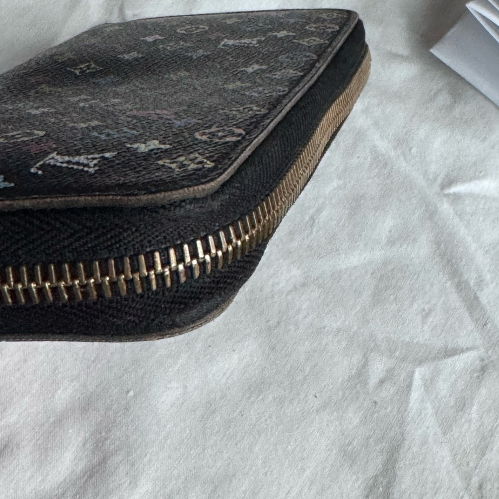 Louis Vuitton Black Multicolor Monogram Zip Wallet - Picture 10 of 13